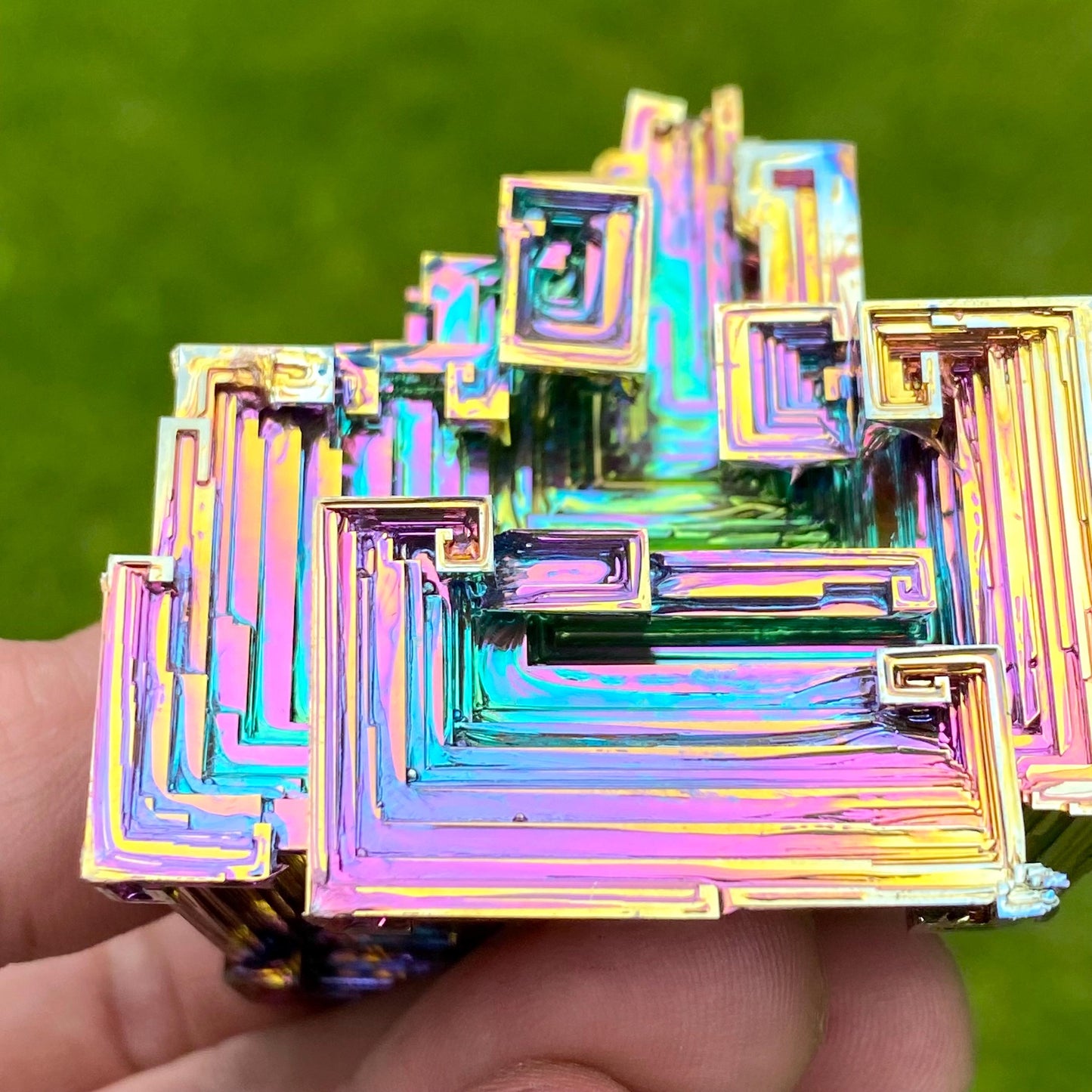 8.8 Ounce / 249 Gram Rainbow Bismuth Crystal - B62