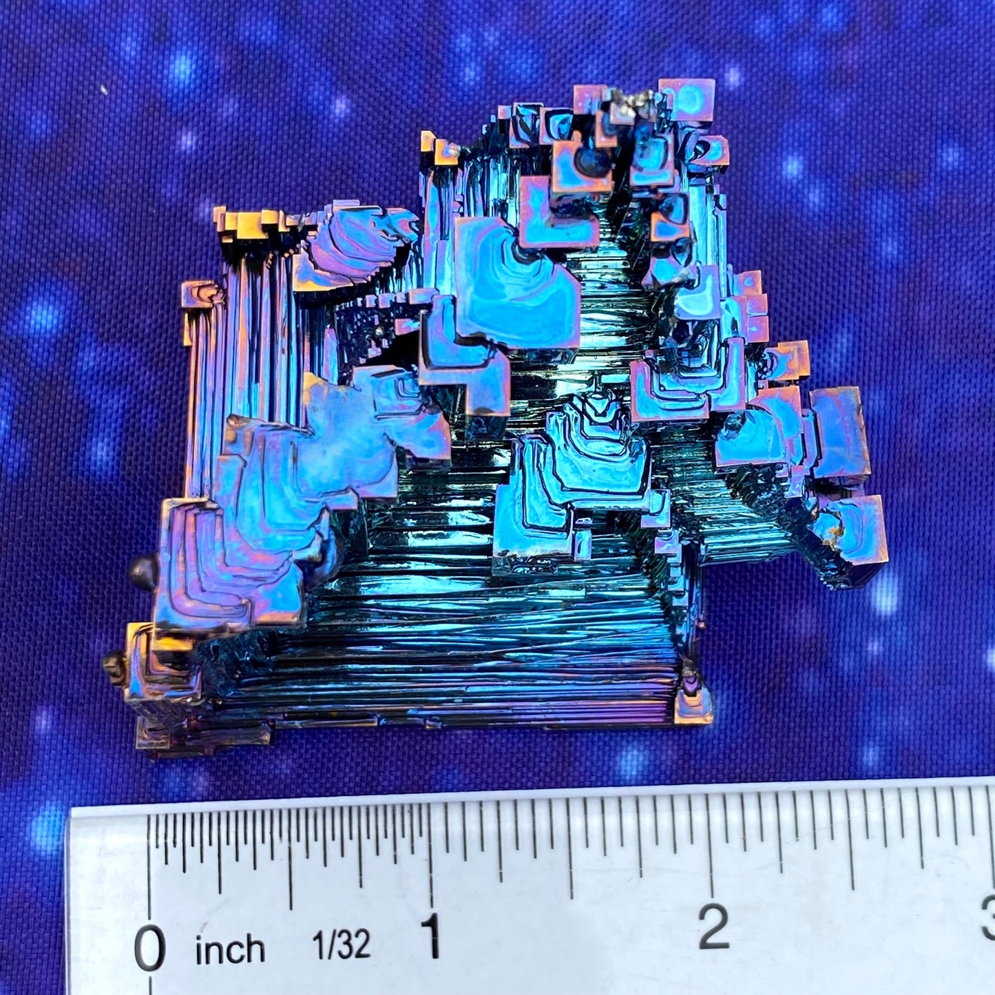 6.7 Ounce / 190 Gram Blue Bismuth Crystal - B65