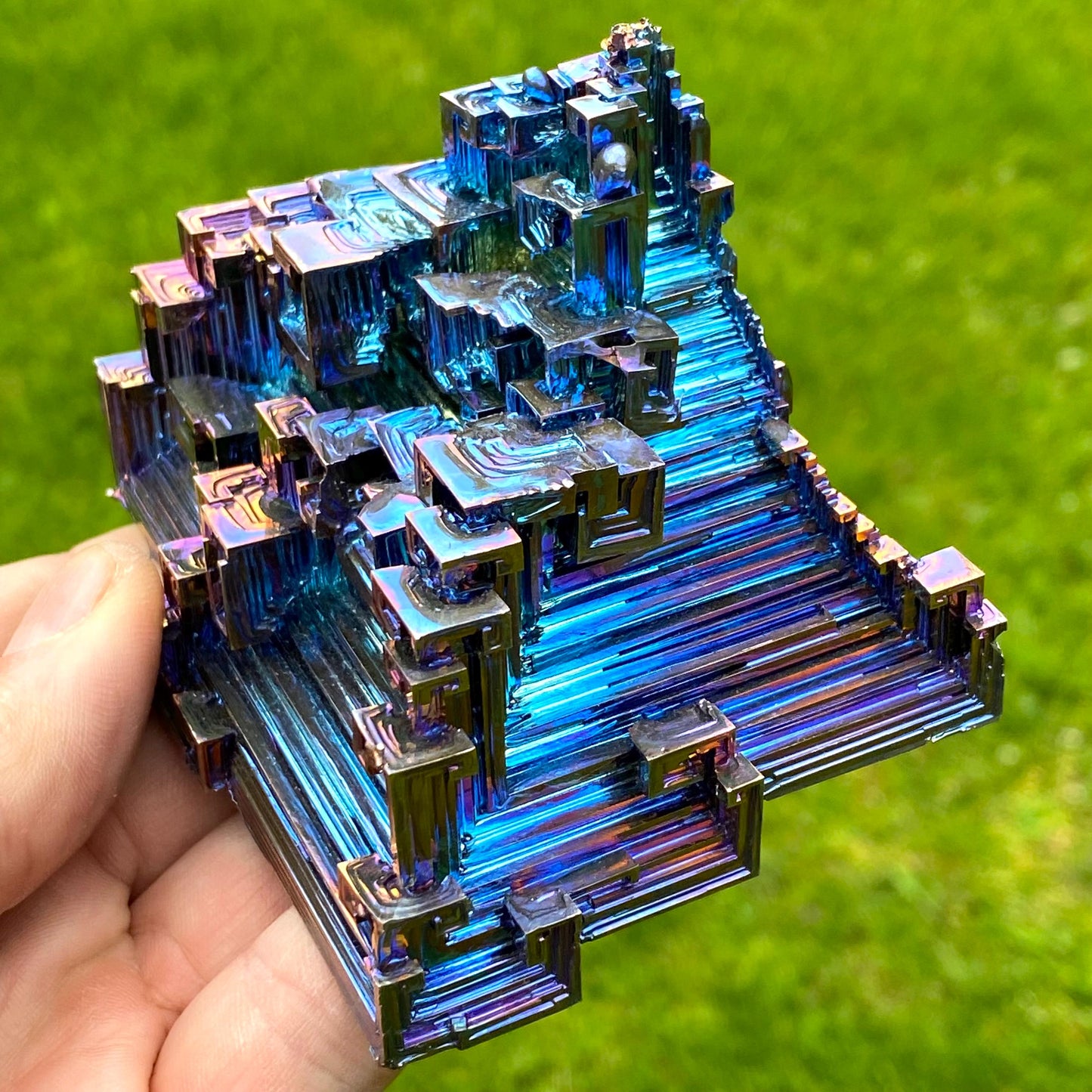 14 Ounce / 395 Gram Blue Bismuth Crystal - C51