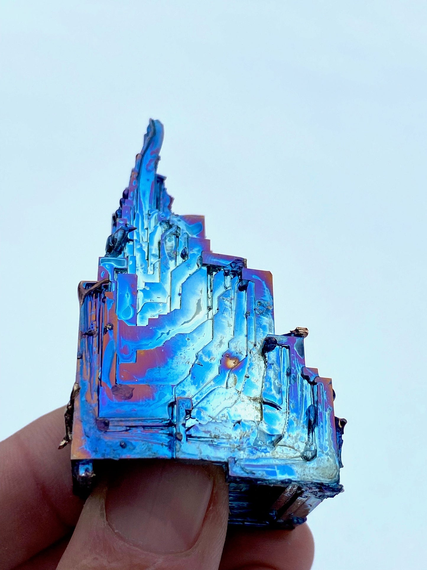 5.1 Ounce / 143 Gram Blue Bismuth Crystal - A12