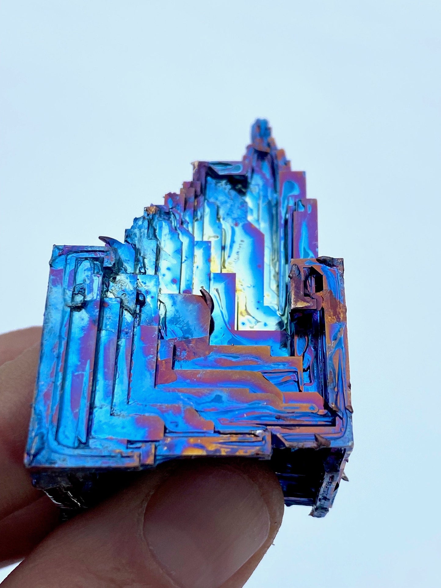 5.1 Ounce / 143 Gram Blue Bismuth Crystal - A12