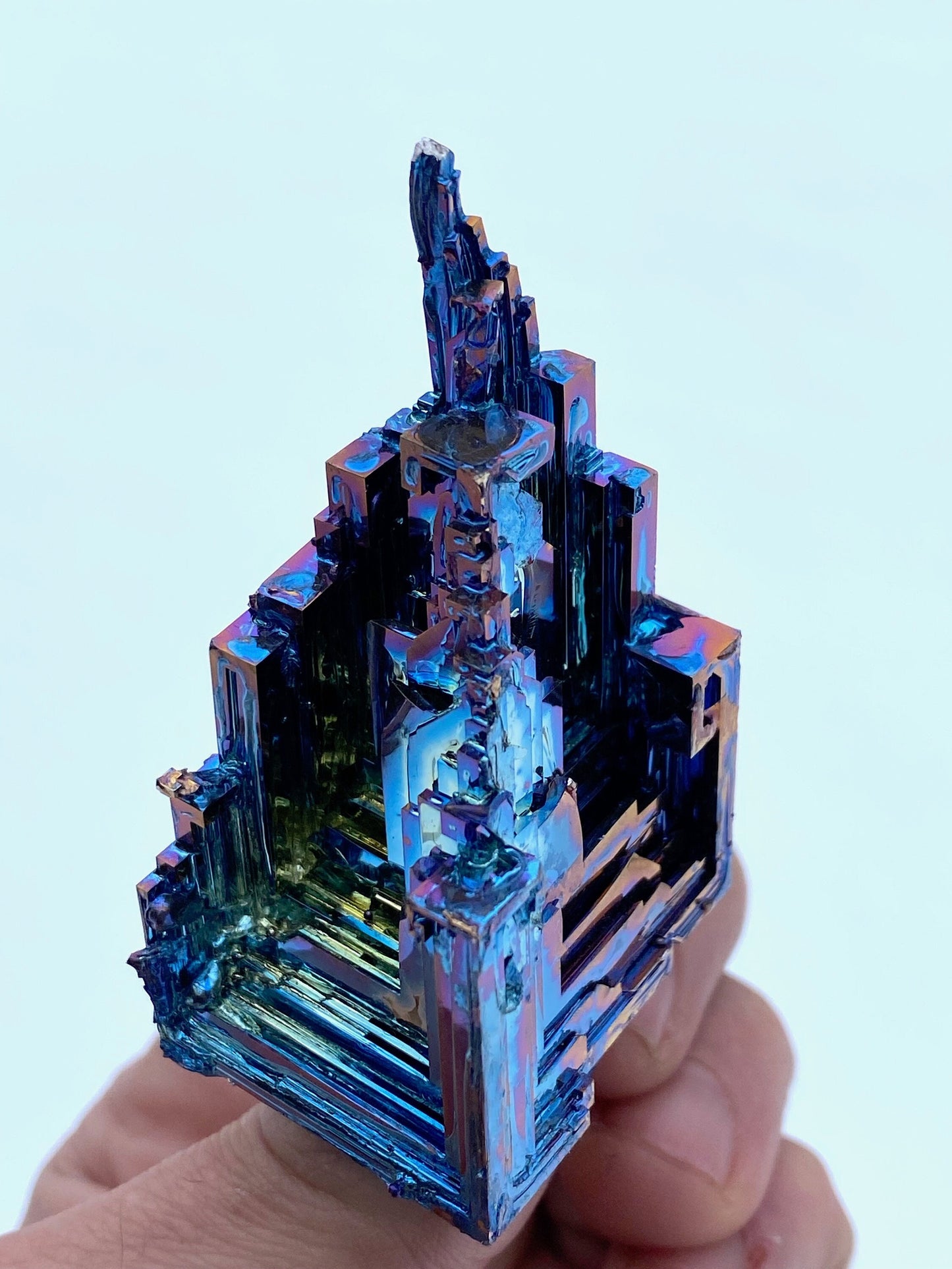 5.1 Ounce / 143 Gram Blue Bismuth Crystal - A12