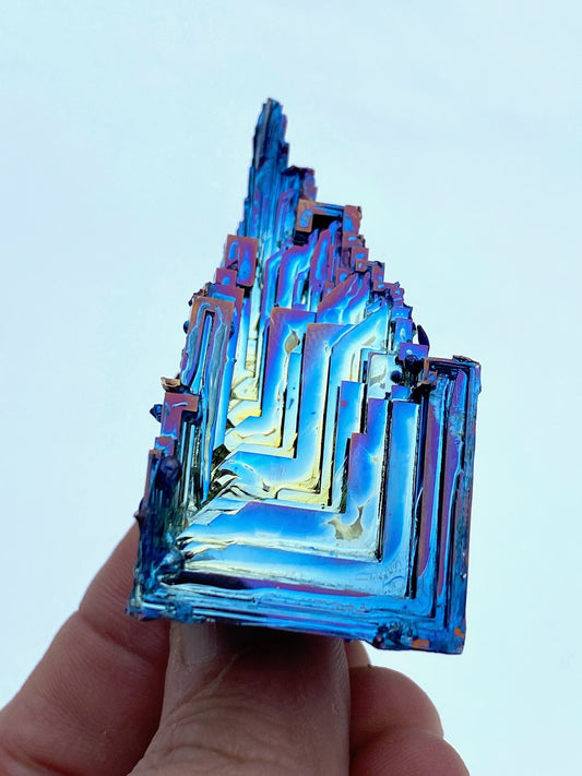 5.1 Ounce / 143 Gram Blue Bismuth Crystal - A12