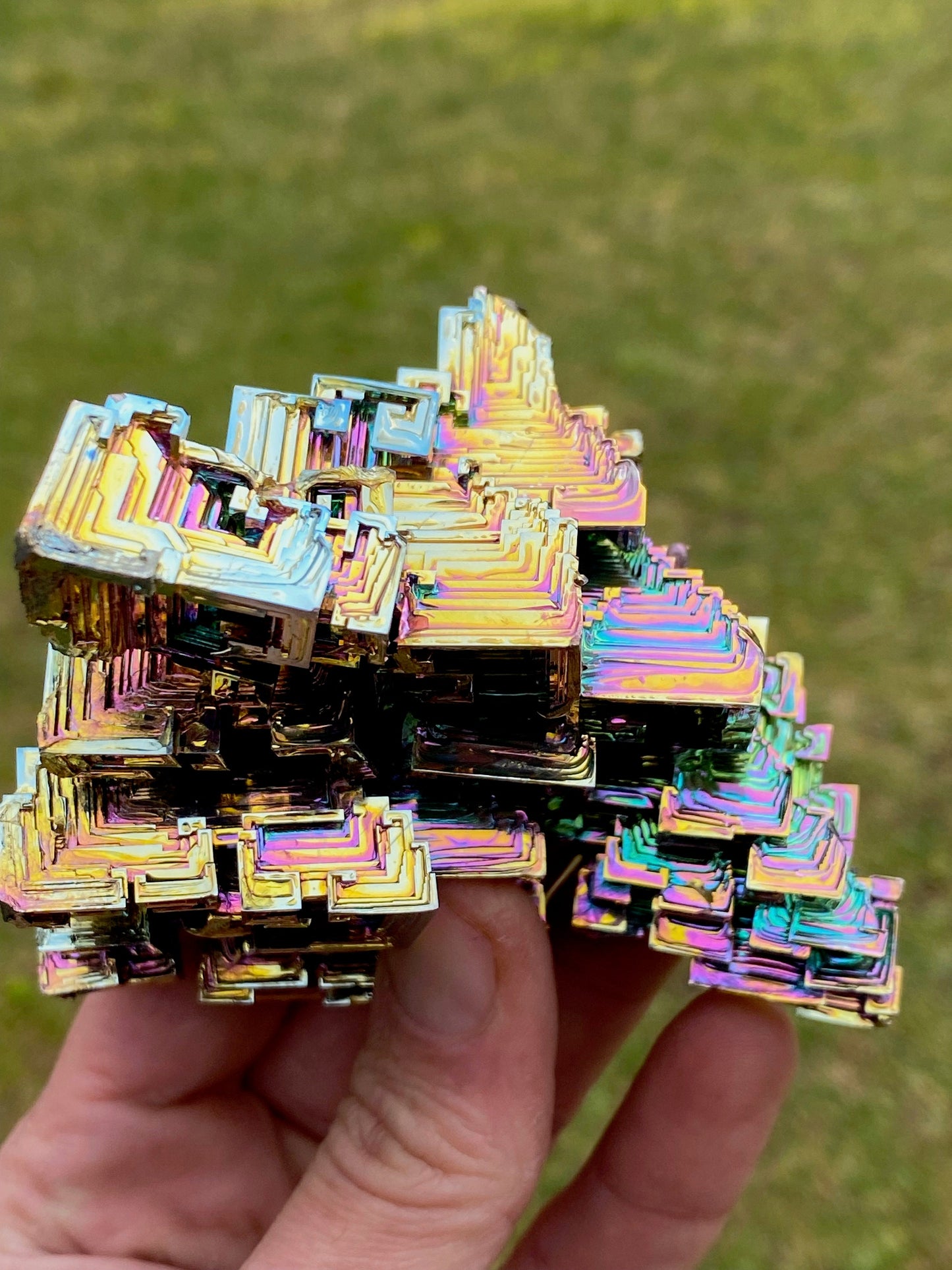 14.2 Ounce / 403 Gram Rainbow Bismuth Crystal - C15