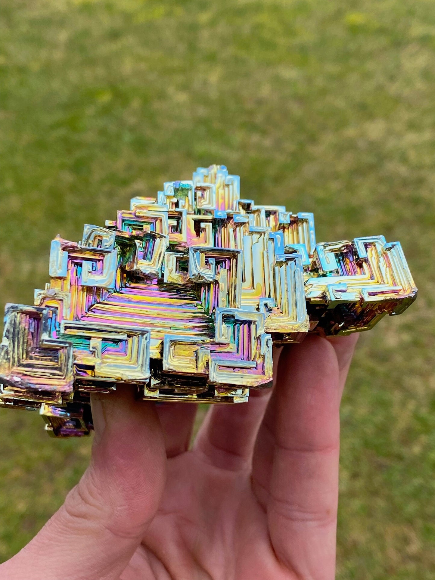 14.2 Ounce / 403 Gram Rainbow Bismuth Crystal - C15