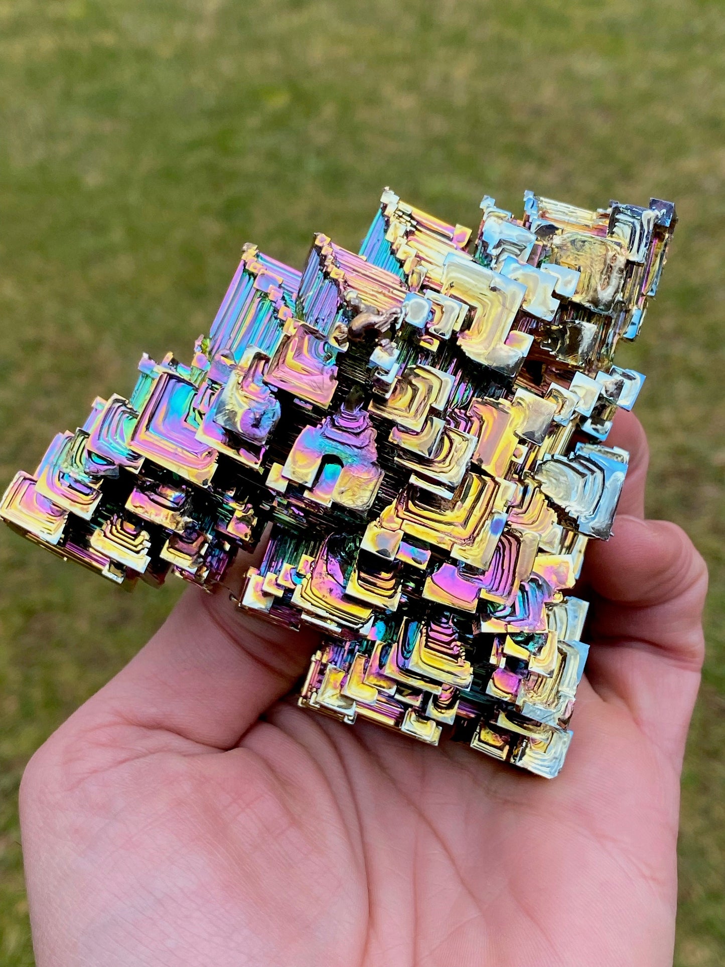 14.2 Ounce / 403 Gram Rainbow Bismuth Crystal - C15