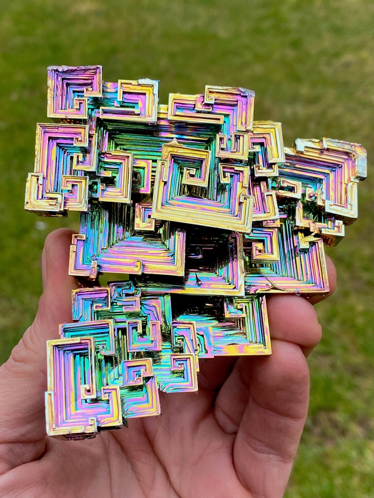 14.2 Ounce / 403 Gram Rainbow Bismuth Crystal - C15