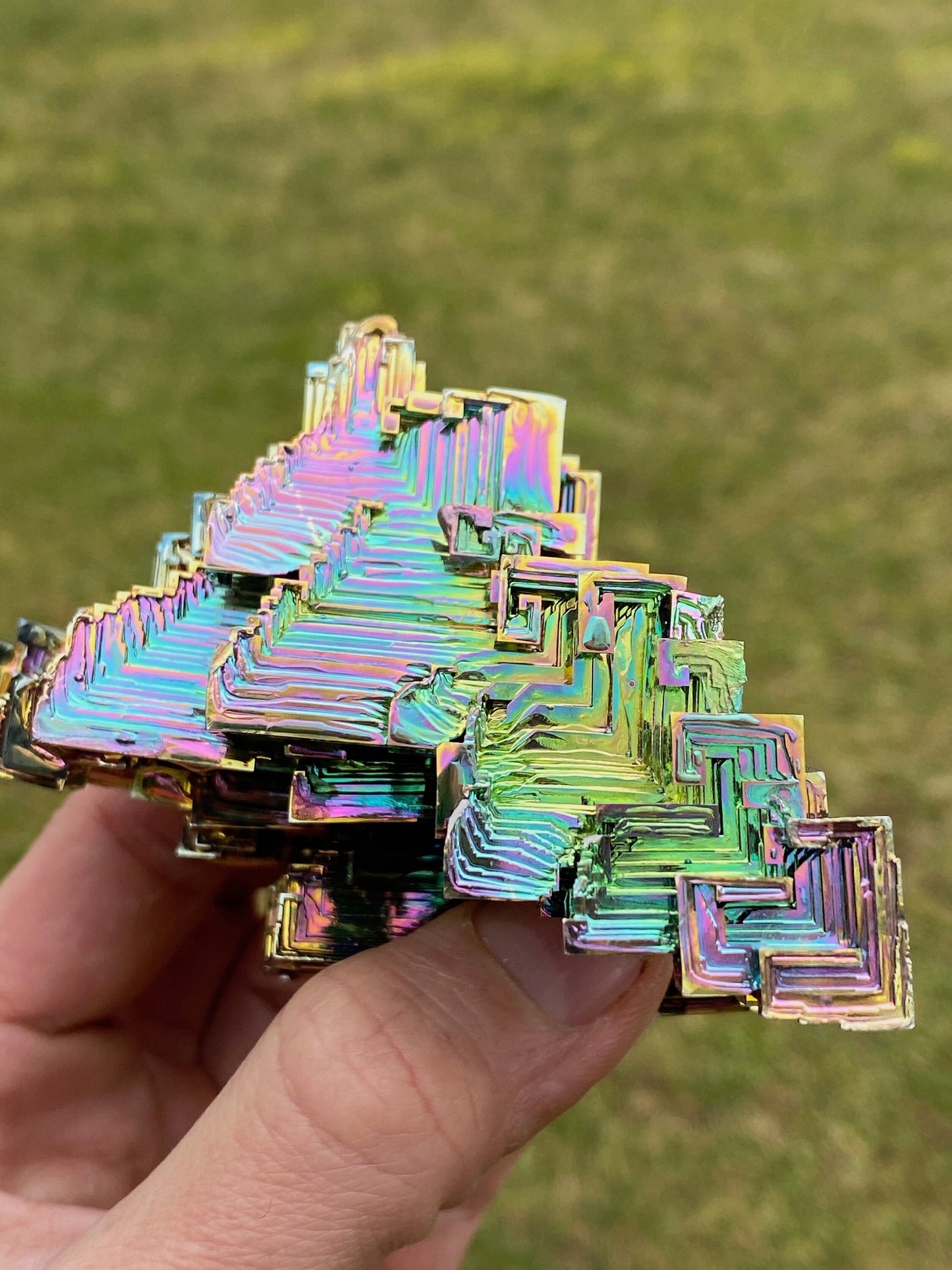 14.2 Ounce / 403 Gram Rainbow Bismuth Crystal - C15