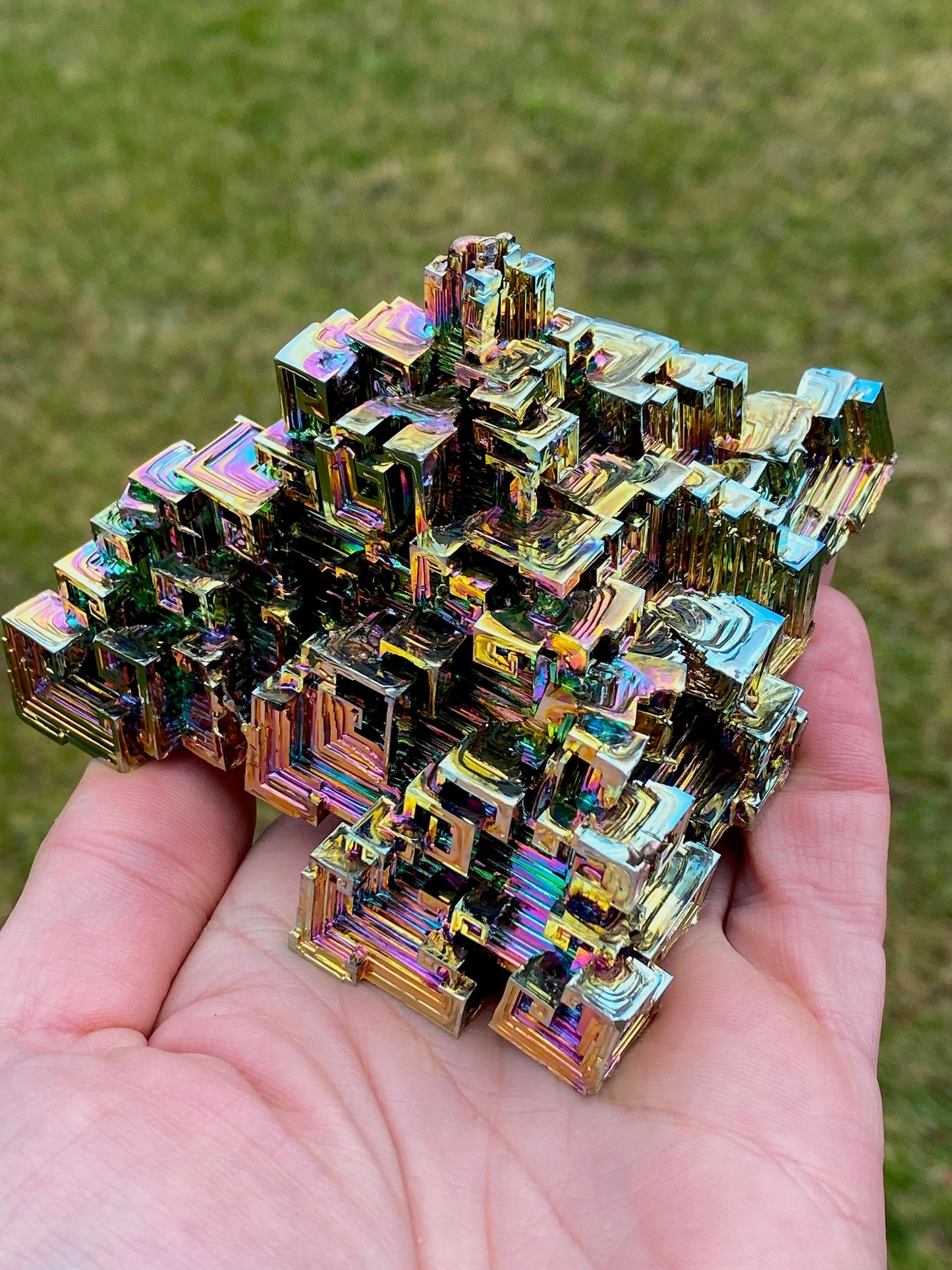 14.2 Ounce / 403 Gram Rainbow Bismuth Crystal - C15