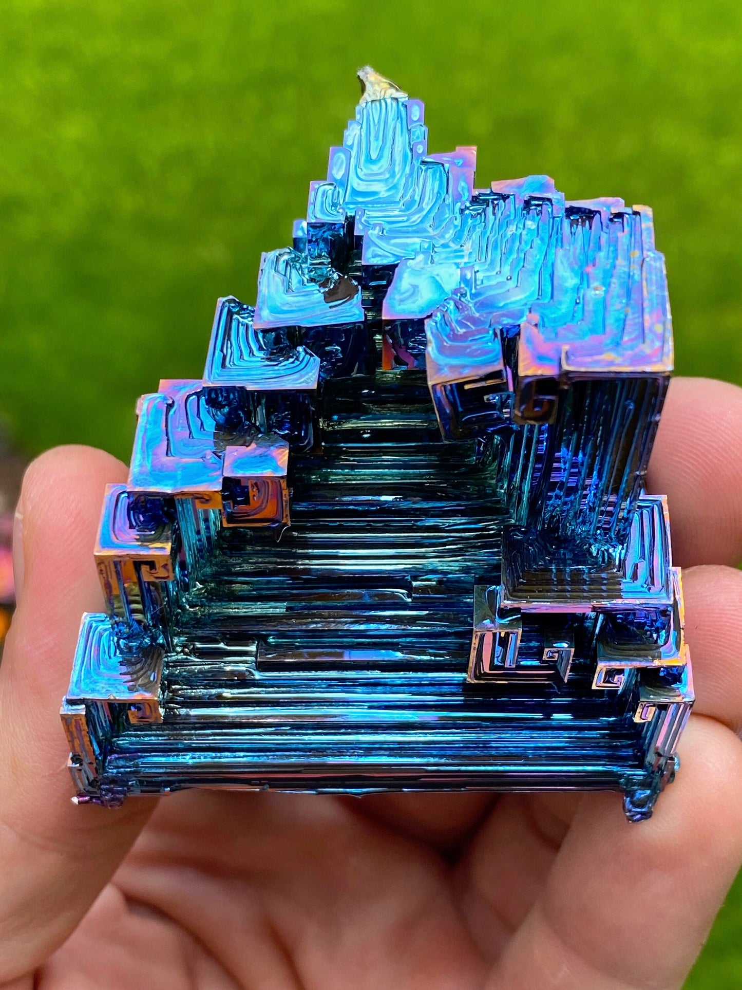 5.7 Ounce / 161 Gram Blue Bismuth Crystal - A26