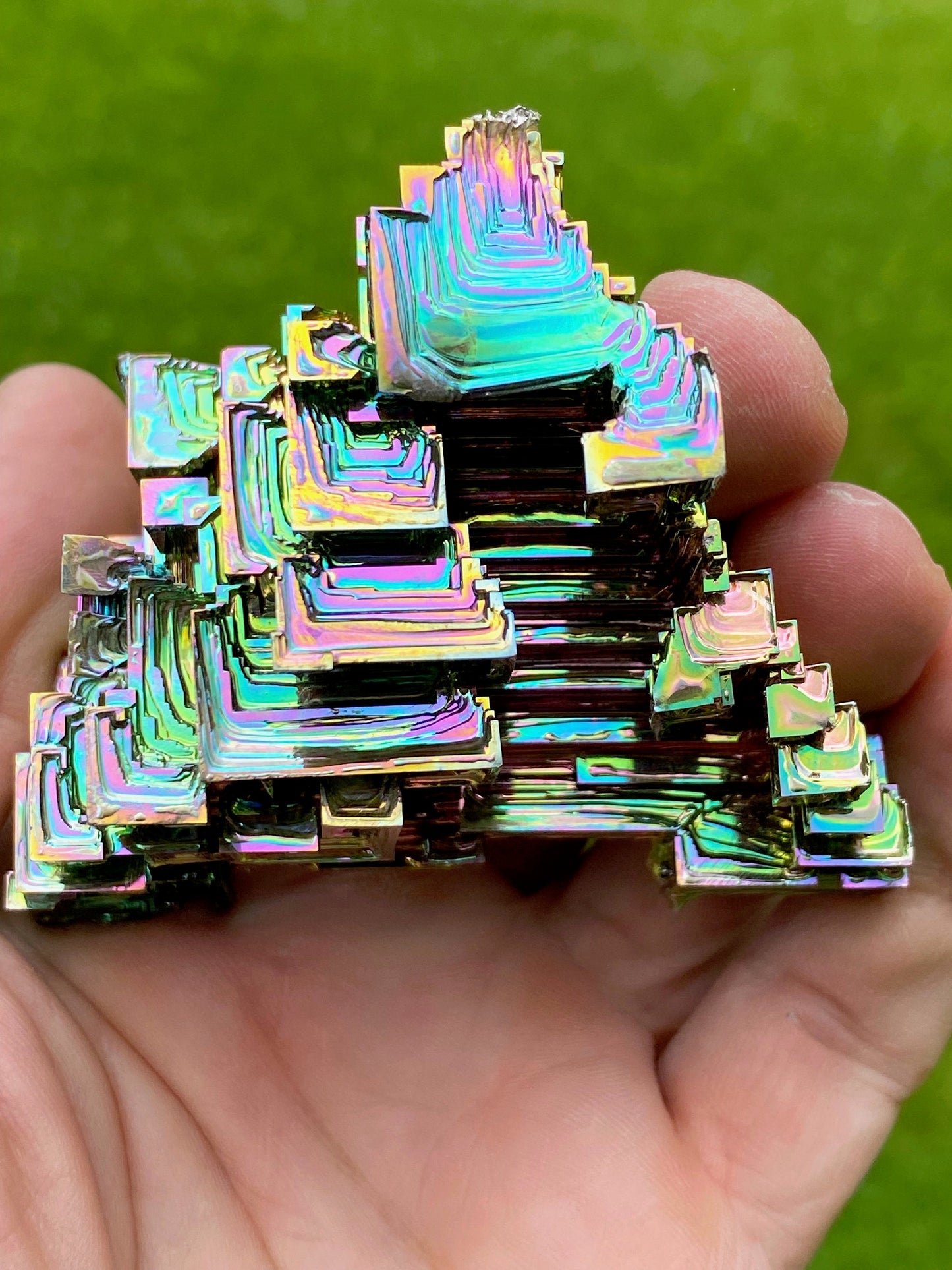 7.9 Ounce / 224 Gram Rainbow Bismuth Crystal - B24