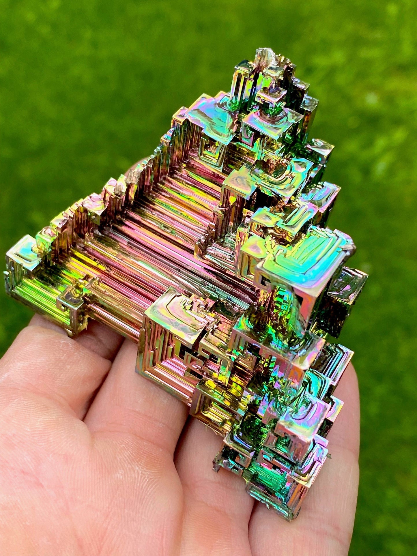 7.9 Ounce / 224 Gram Rainbow Bismuth Crystal - B24