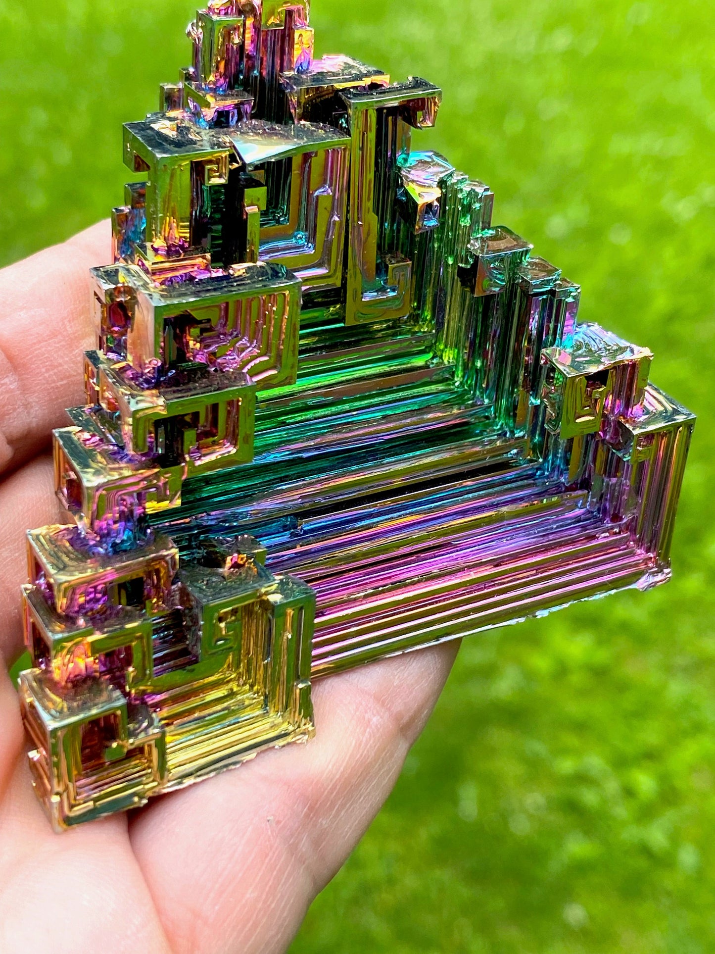 7.8 Ounce / 221 Gram Rainbow Bismuth Crystal - B25