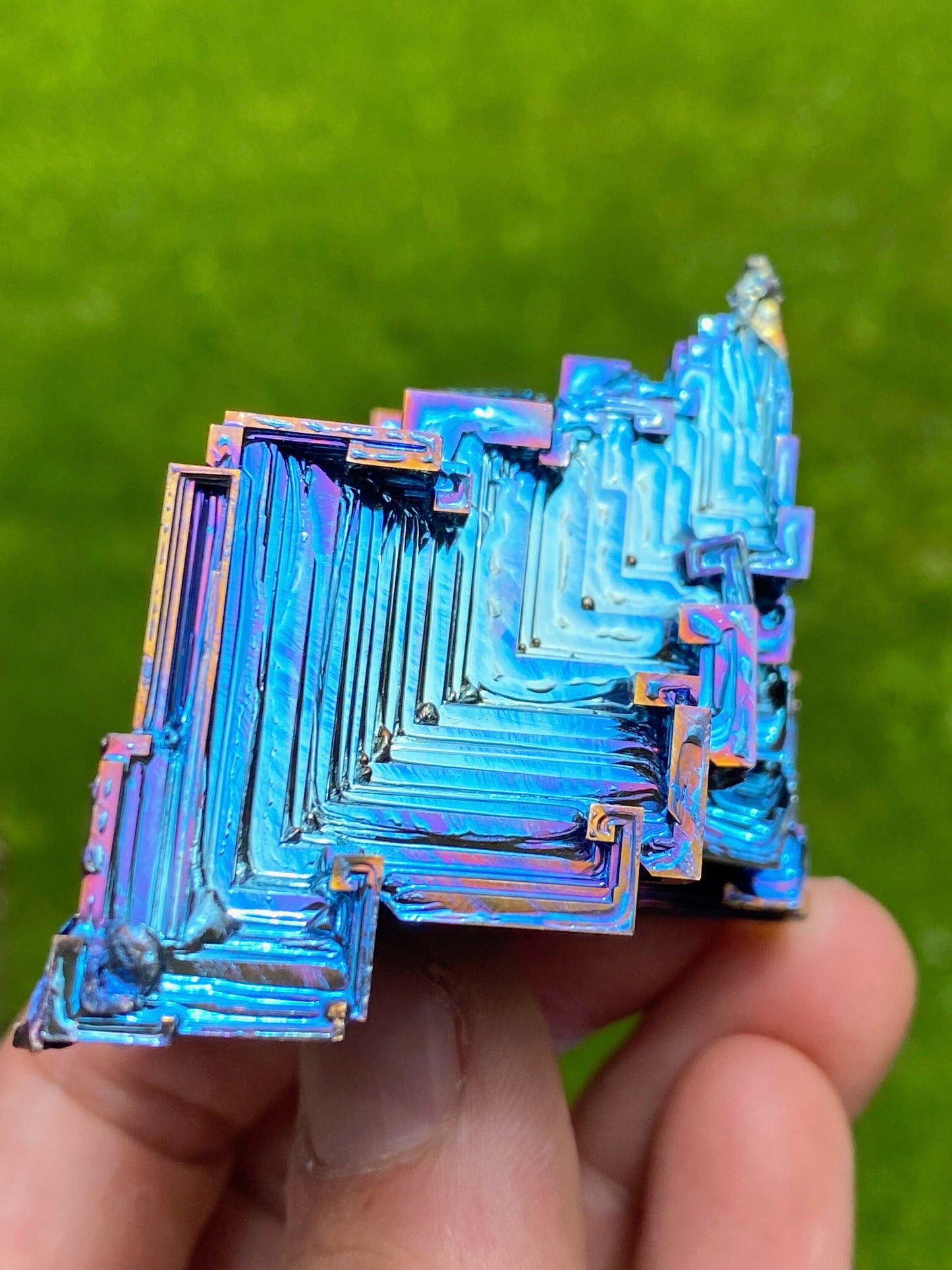 5.7 Ounce / 161 Gram Blue Bismuth Crystal - A26