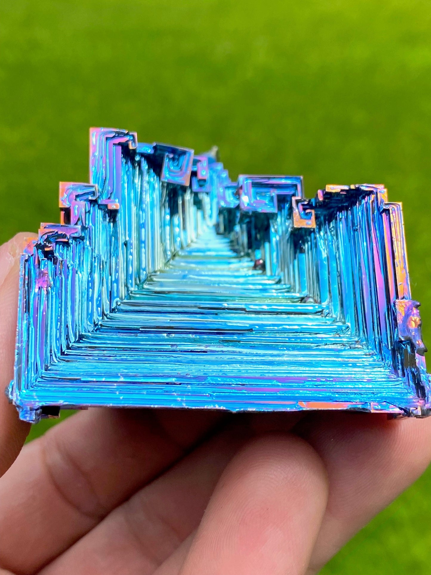 5.7 Ounce / 161 Gram Blue Bismuth Crystal - A26