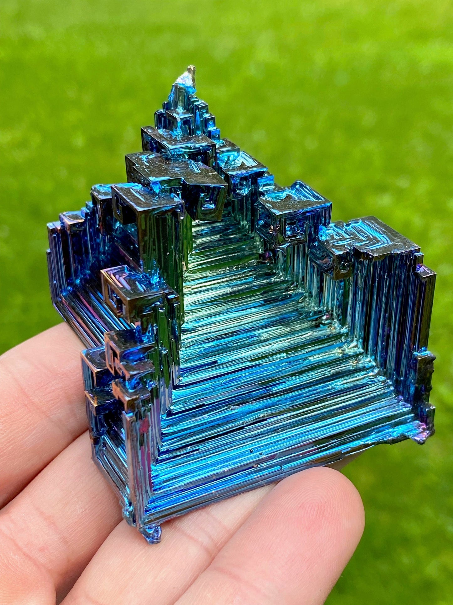 5.7 Ounce / 161 Gram Blue Bismuth Crystal - A26