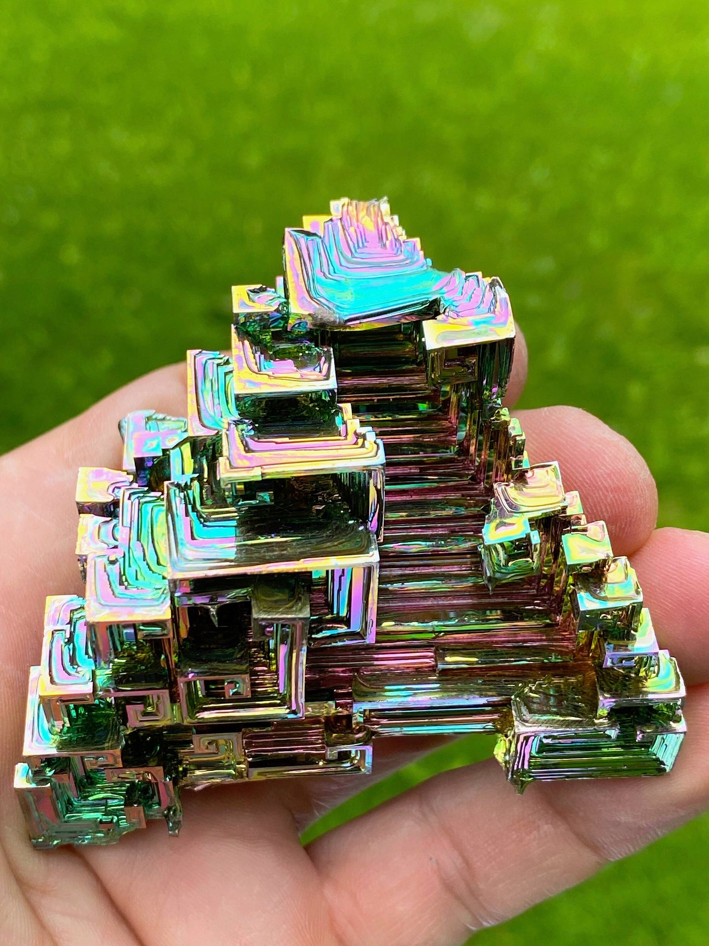 7.9 Ounce / 224 Gram Rainbow Bismuth Crystal - B24