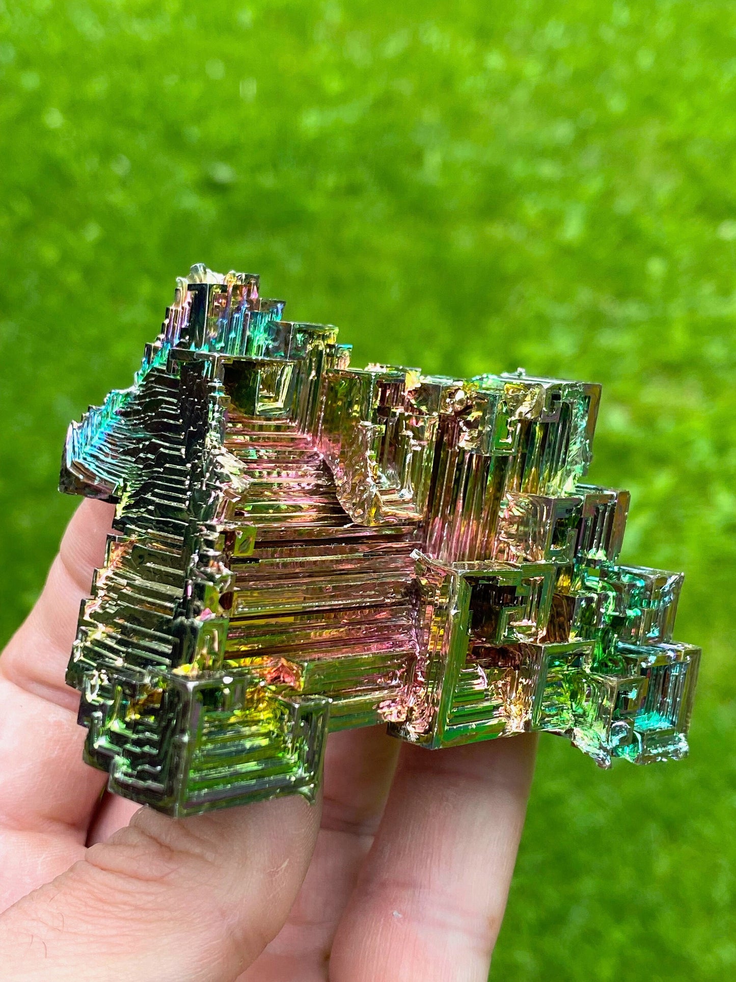 7.9 Ounce / 224 Gram Rainbow Bismuth Crystal - B24