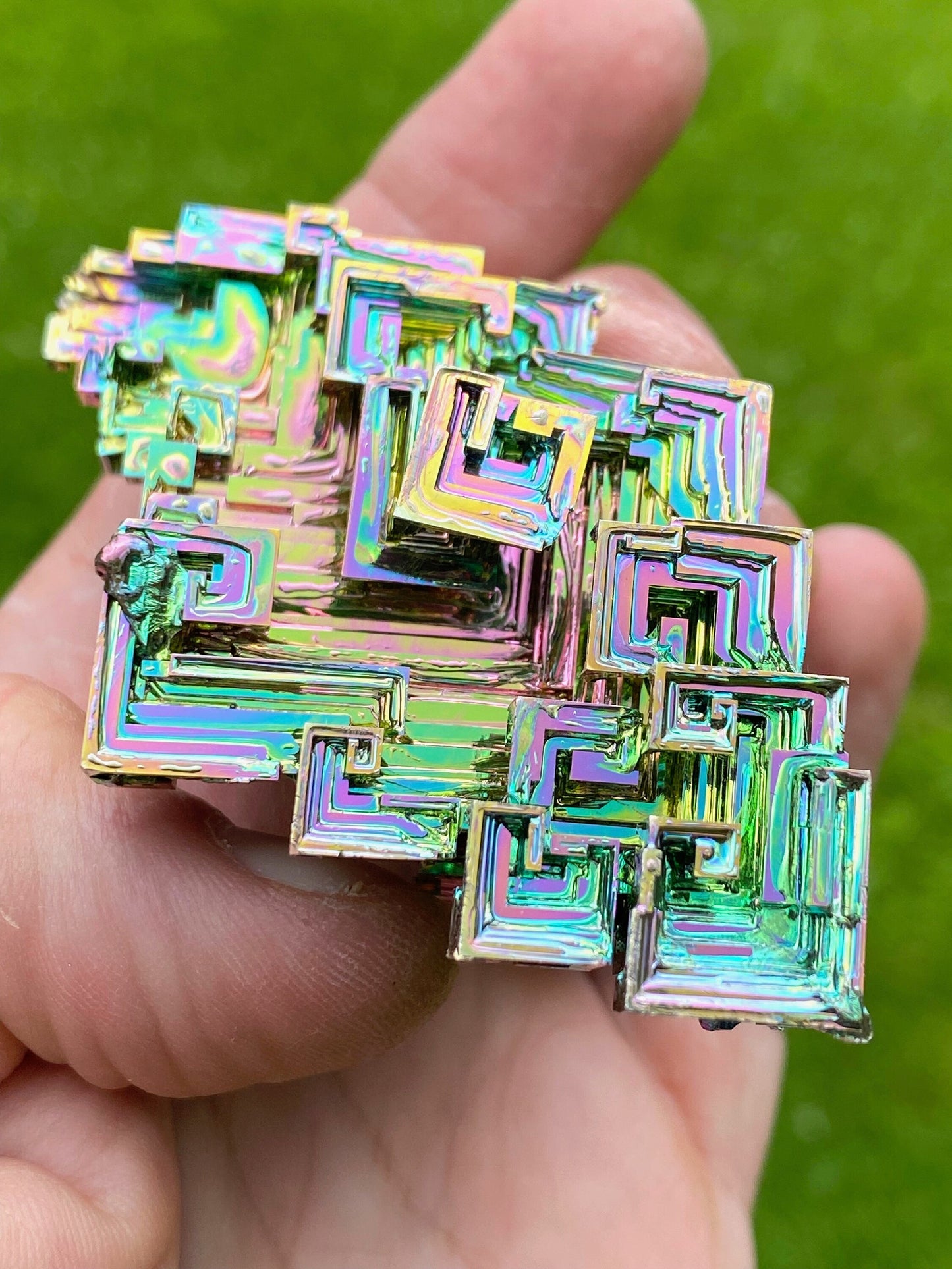 7.9 Ounce / 224 Gram Rainbow Bismuth Crystal - B24