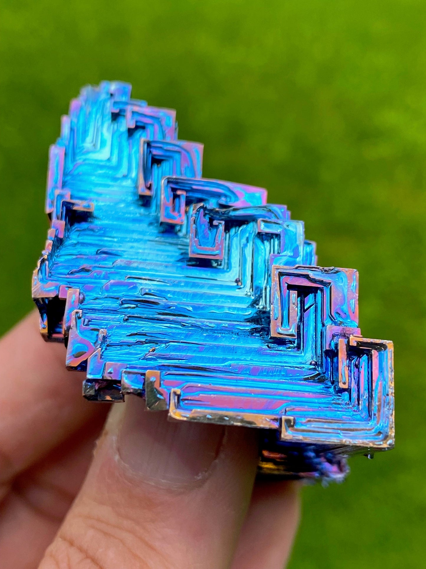 4.8 Ounce / 135 Gram Blue Bismuth Crystal - A29