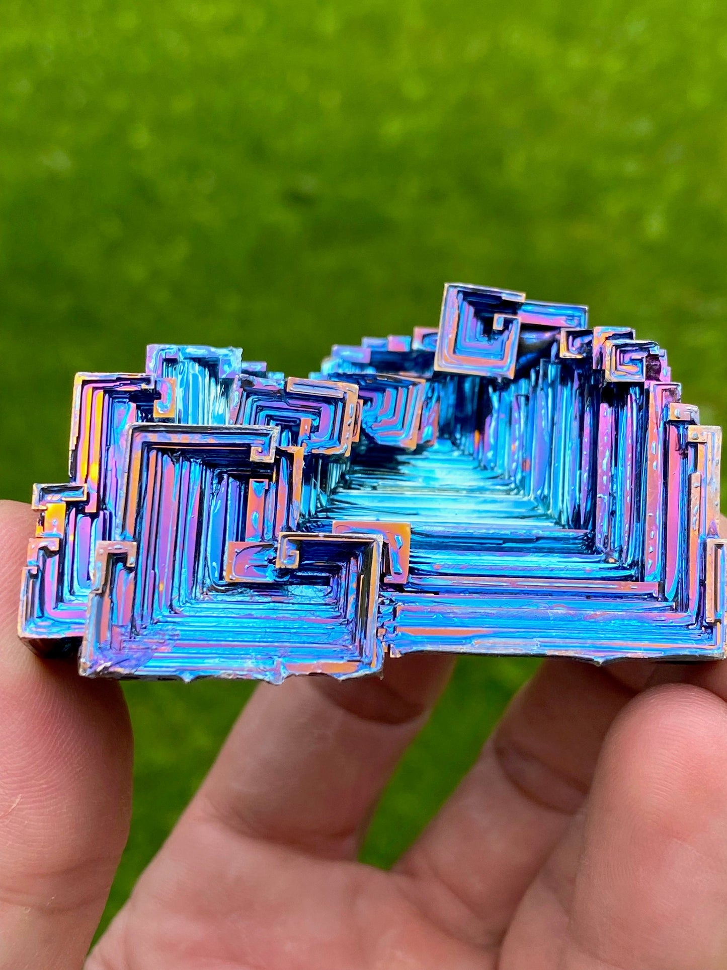 4.8 Ounce / 135 Gram Blue Bismuth Crystal - A29