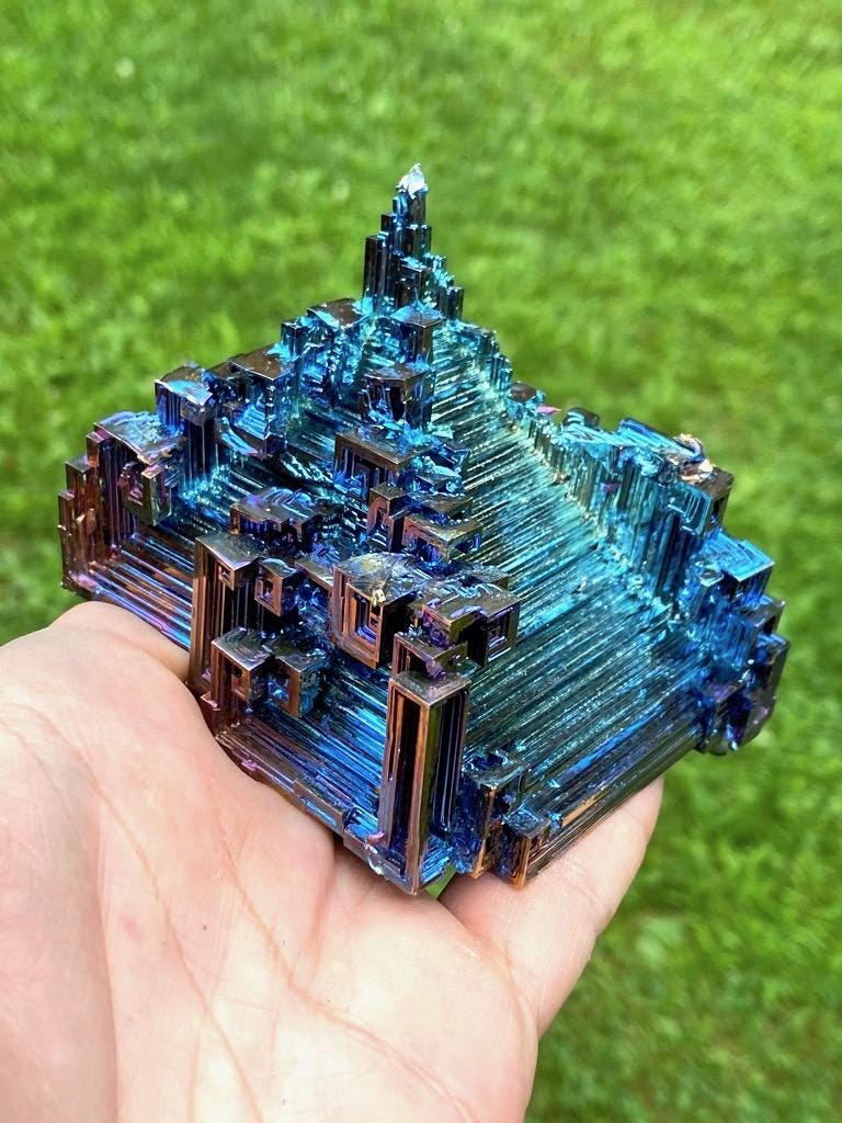 14.8 Ounce / 419 Gram Blue Bismuth Crystal - C26