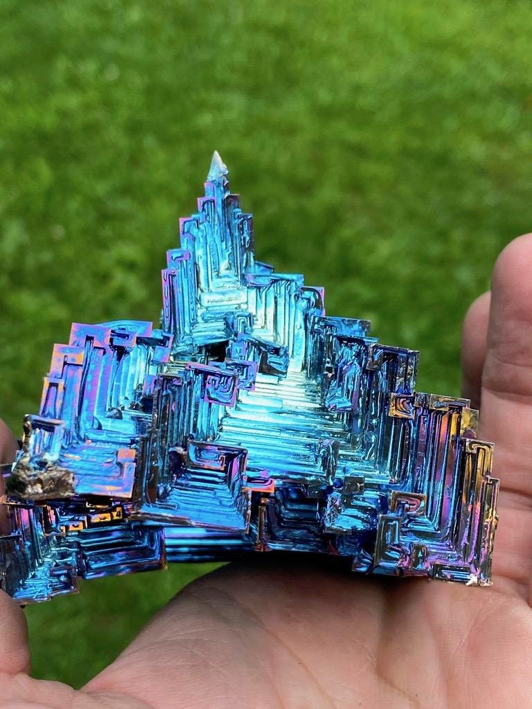 14.8 Ounce / 419 Gram Blue Bismuth Crystal - C26