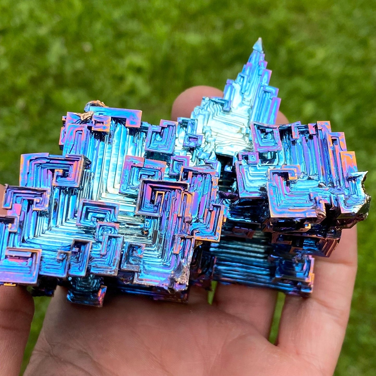 14.8 Ounce / 419 Gram Blue Bismuth Crystal - C26