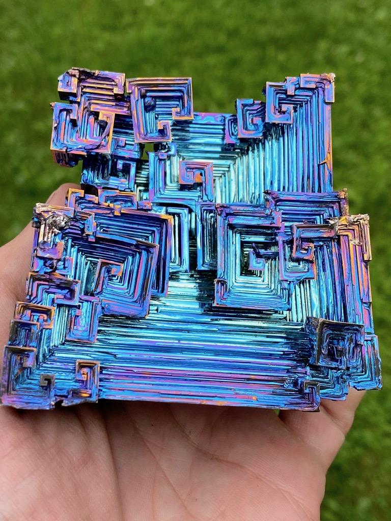 14.8 Ounce / 419 Gram Blue Bismuth Crystal - C26