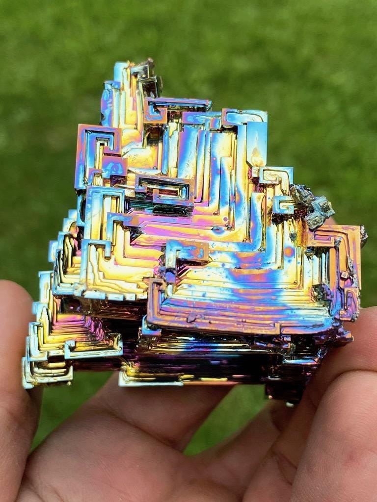 11 Ounce / 312 Gram Rainbow Bismuth Crystal - C30