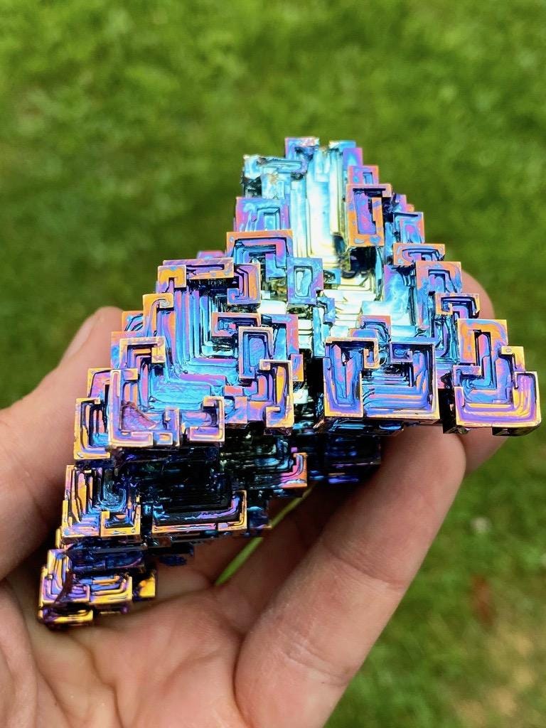 11.8 Ounce / 334 Gram Blue Bismuth Crystal - C32