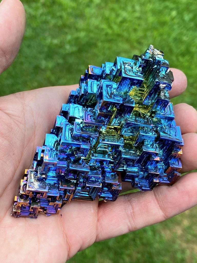 11.8 Ounce / 334 Gram Blue Bismuth Crystal - C32