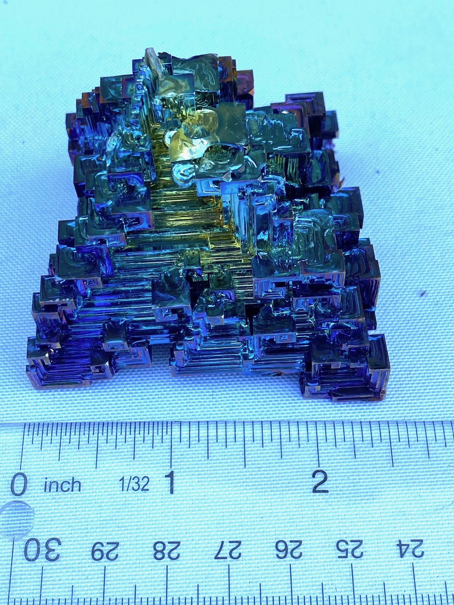 7.9 Ounce / 224 Gram Blue Bismuth Crystal - B34