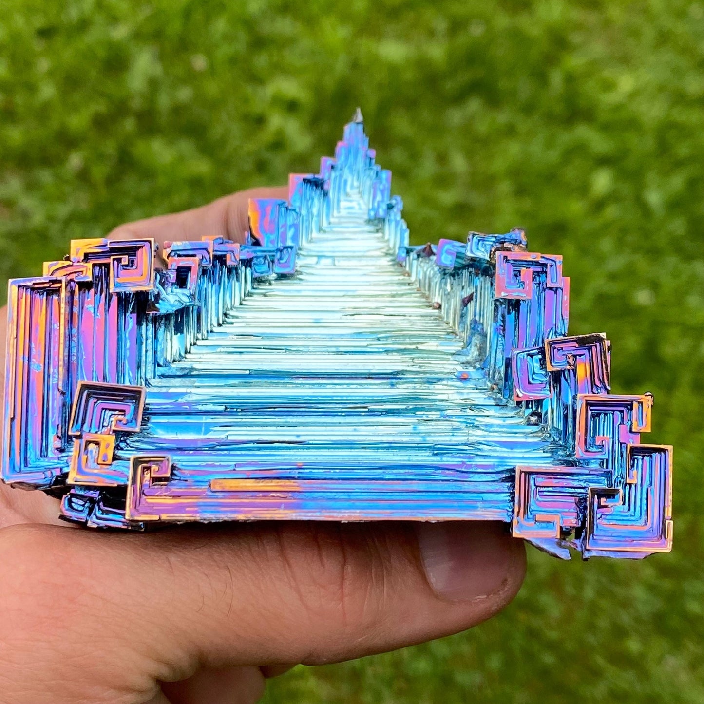 14.8 Ounce / 419 Gram Blue Bismuth Crystal - C26