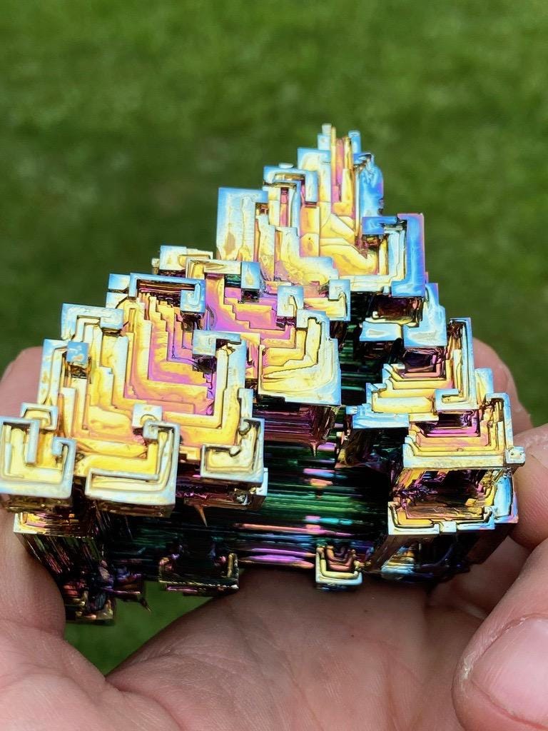 11 Ounce / 312 Gram Rainbow Bismuth Crystal - C30