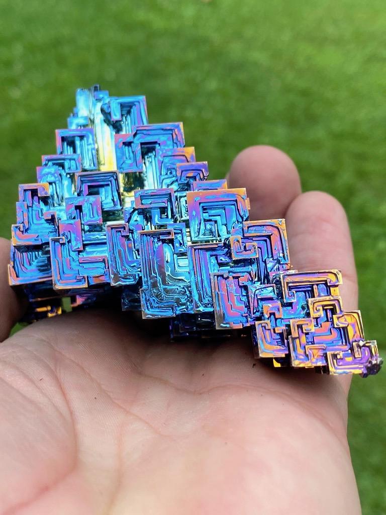 11.8 Ounce / 334 Gram Blue Bismuth Crystal - C32