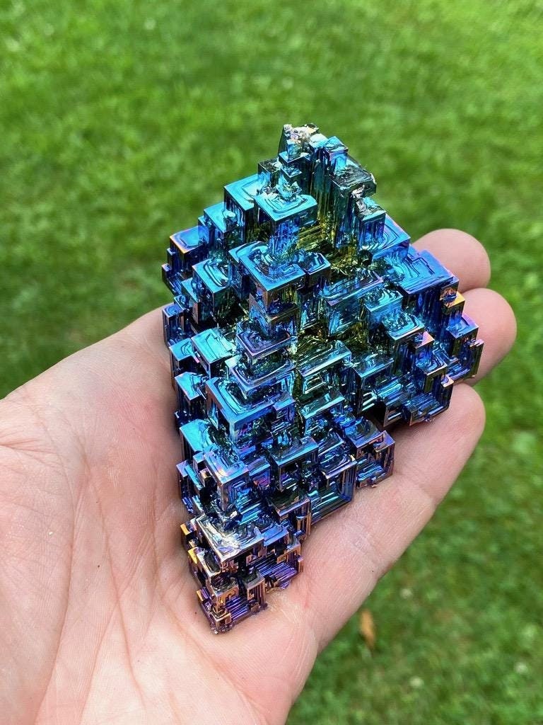 11.8 Ounce / 334 Gram Blue Bismuth Crystal - C32