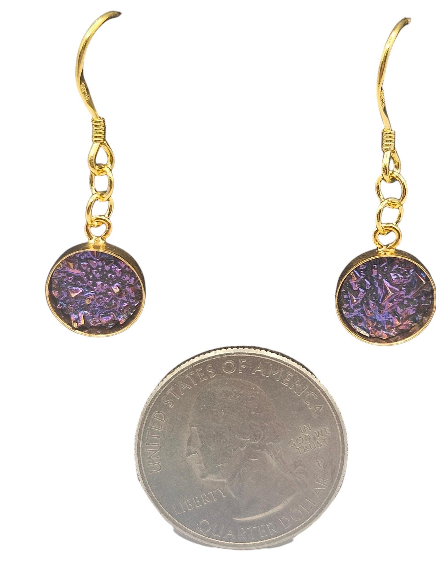 Purple Vermeil Bismuth Earrings