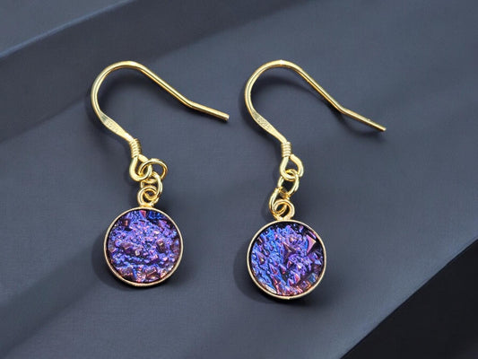 Purple Vermeil Bismuth Earrings