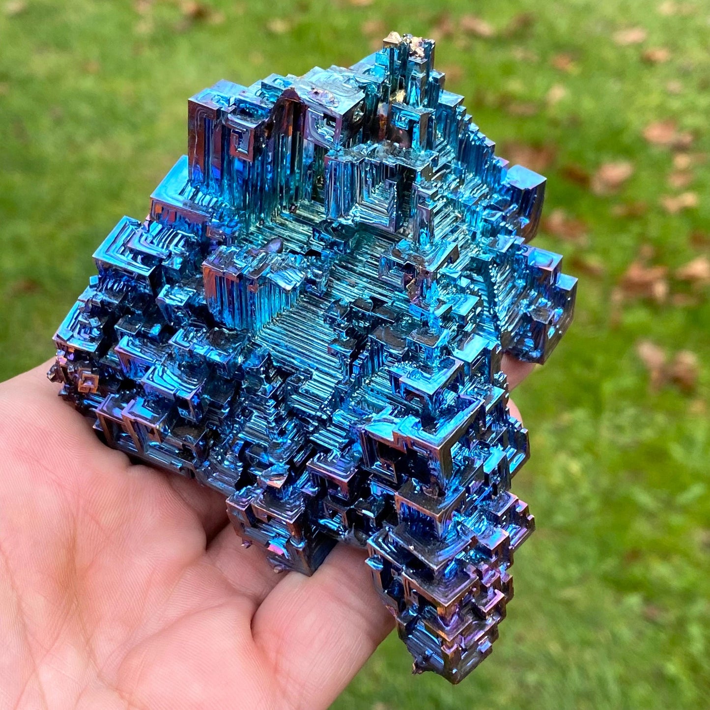 13.9 Ounce / 394 Gram Blue Bismuth Crystal - C36