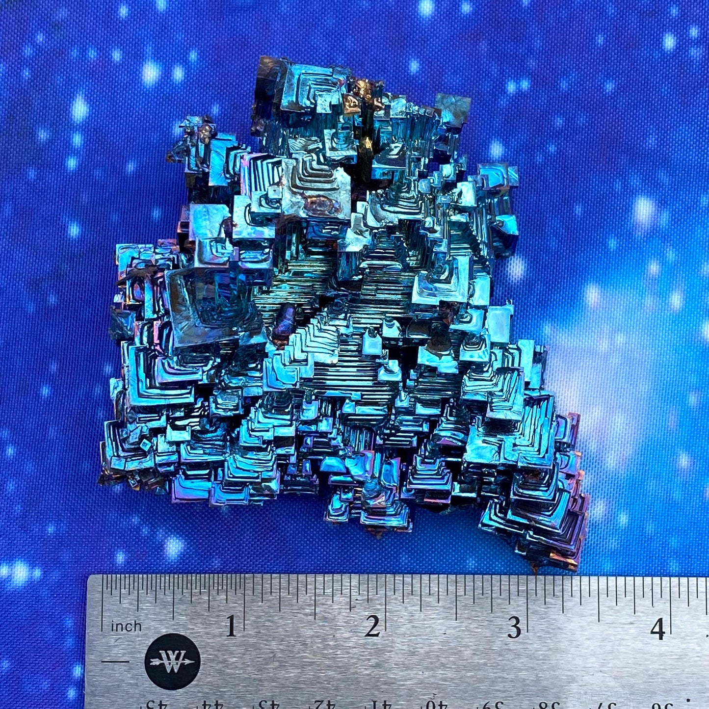 13.9 Ounce / 394 Gram Blue Bismuth Crystal - C36