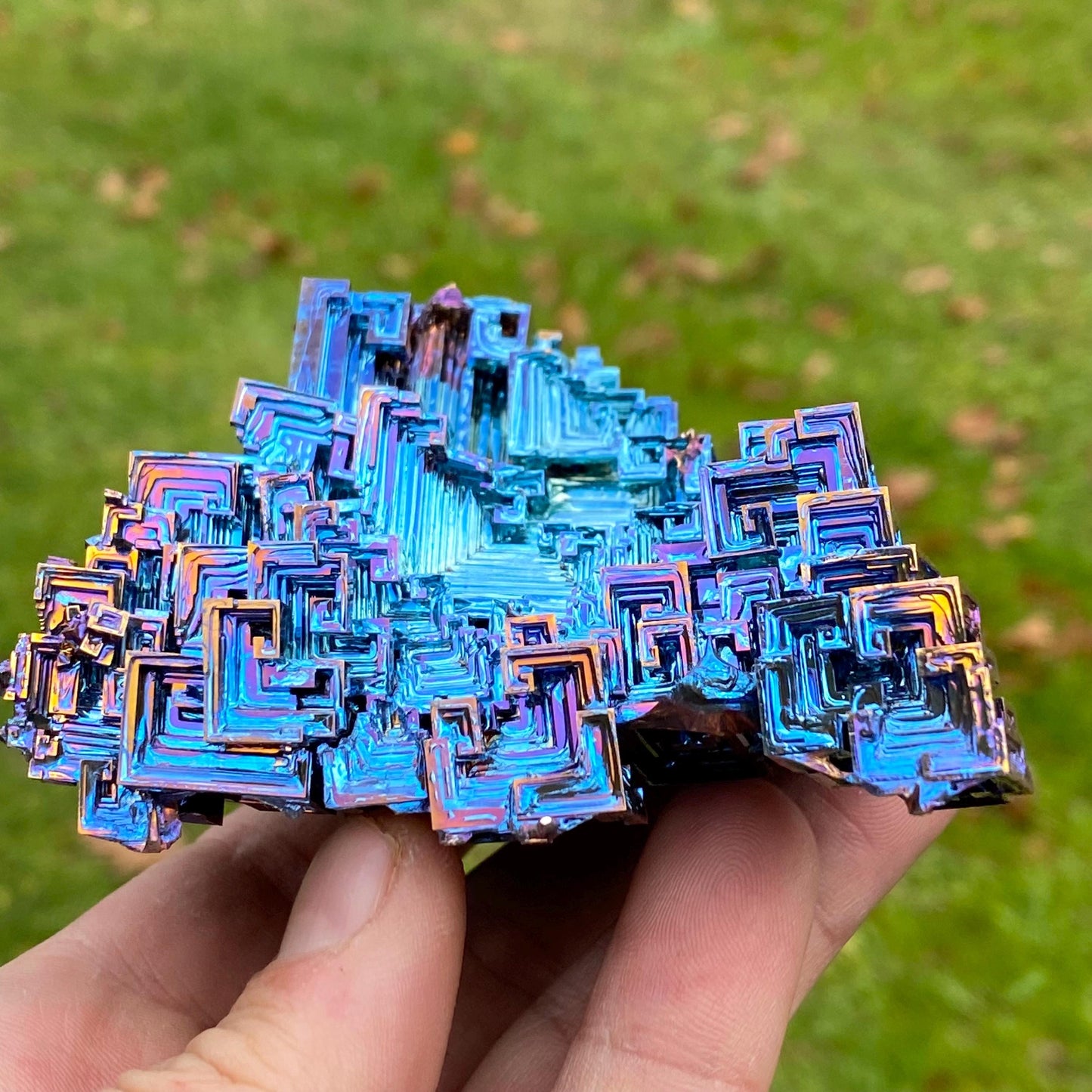 13.9 Ounce / 394 Gram Blue Bismuth Crystal - C36