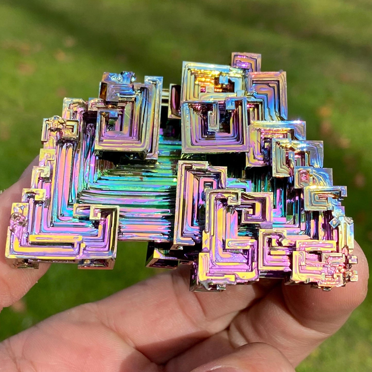 9.1 Ounce / 258 Gram Rainbow Bismuth Crystal - B39