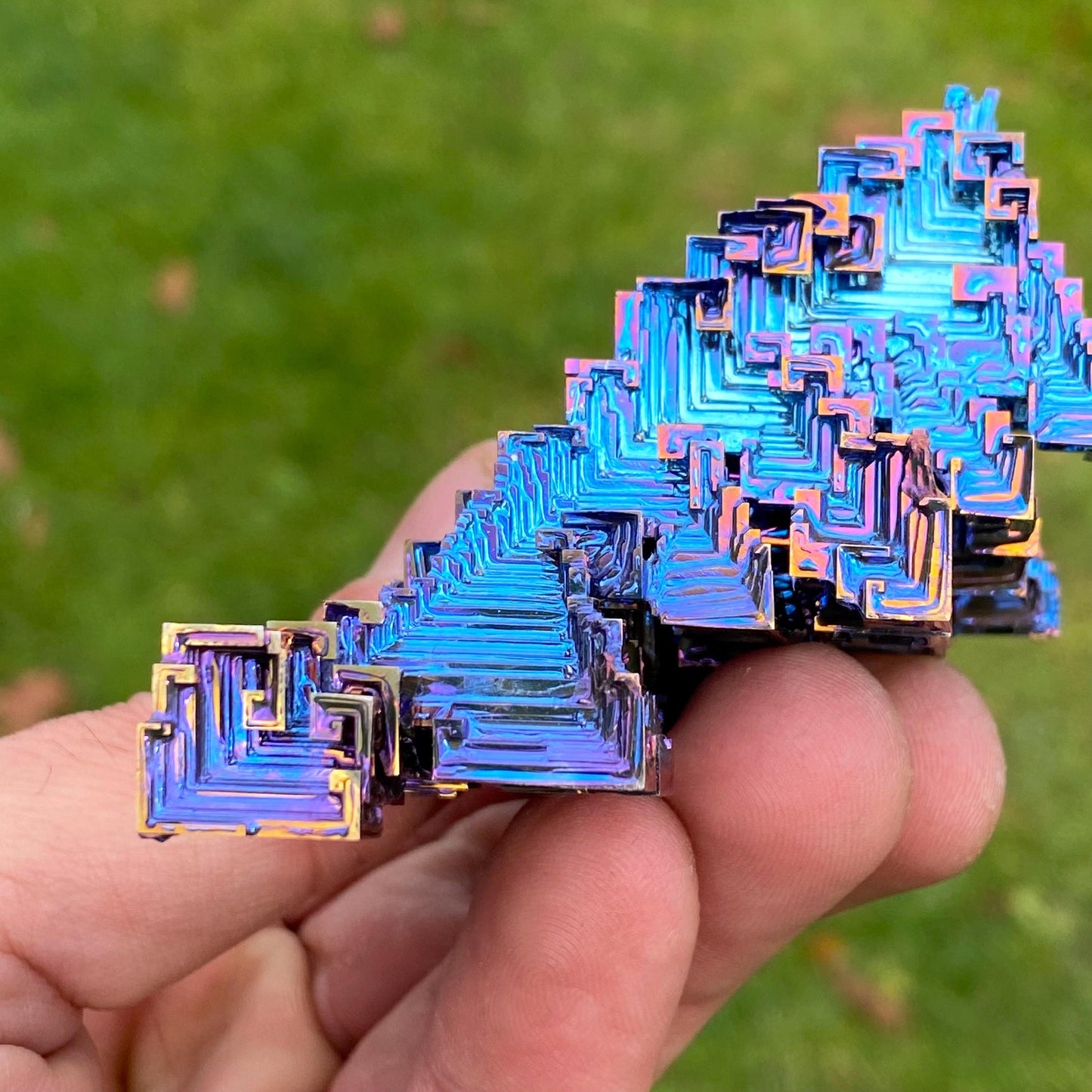 5.7 Ounce / 162 Gram Blue Bismuth Crystal - A35