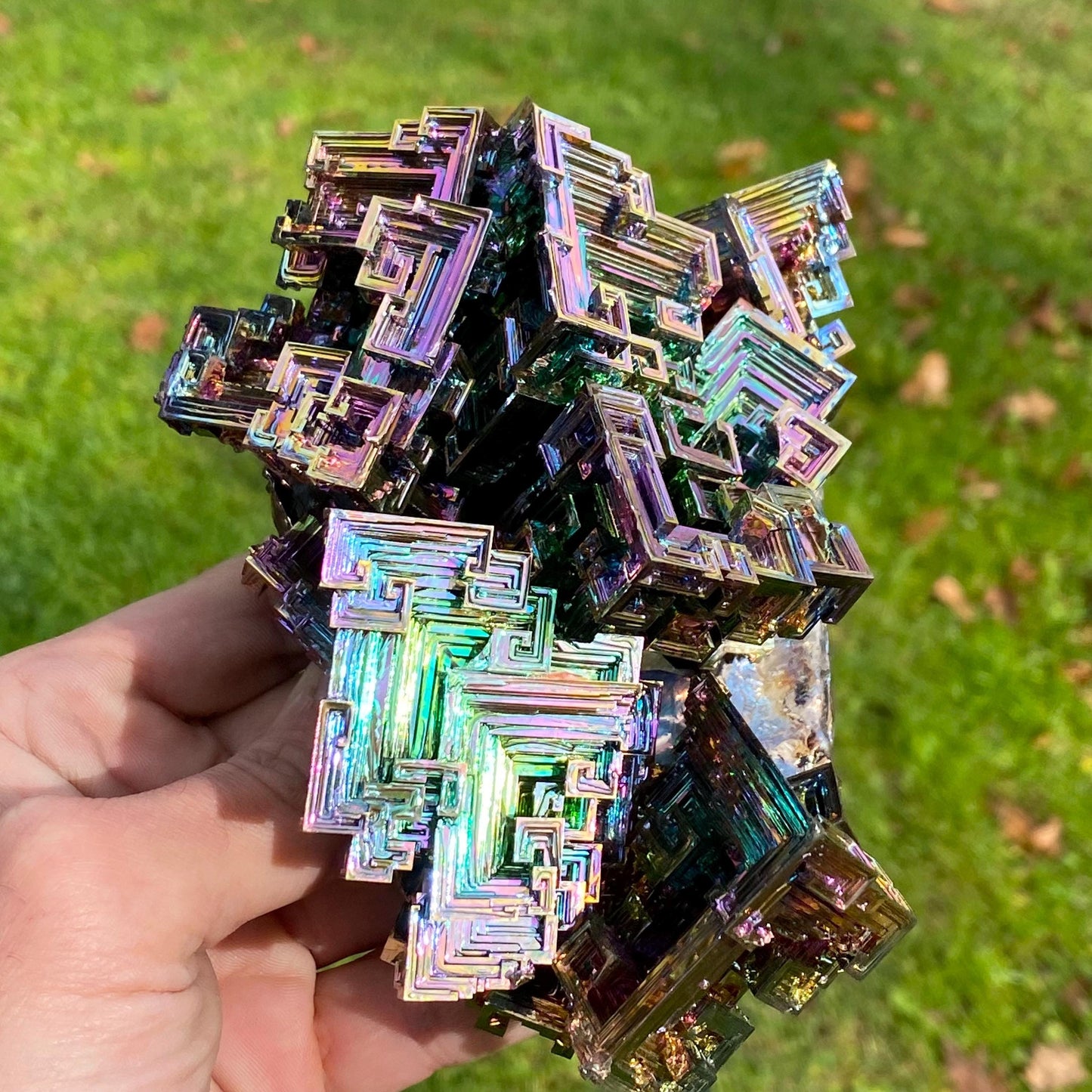 2.8 Pound / 45 Ounce Rainbow Bismuth Crystal - E22