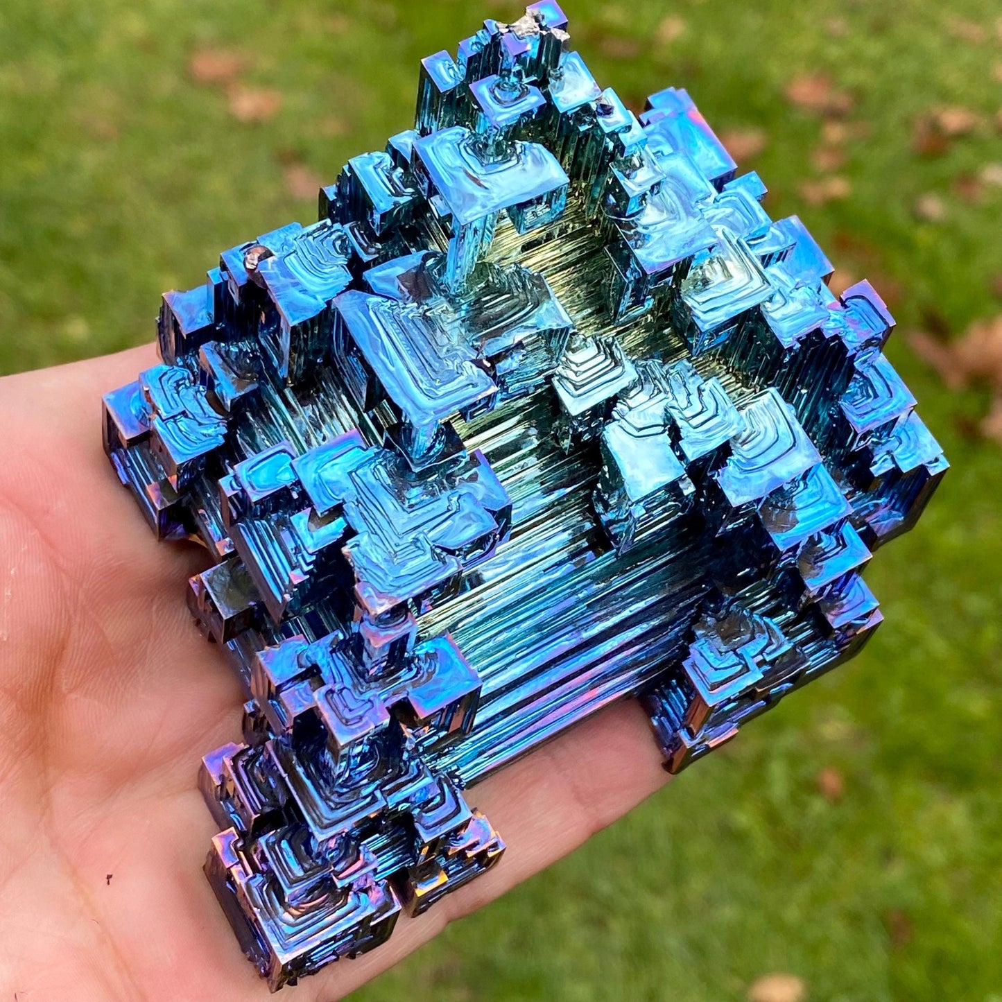 15.2 Ounce / 431 Gram Blue Bismuth Crystal - C38