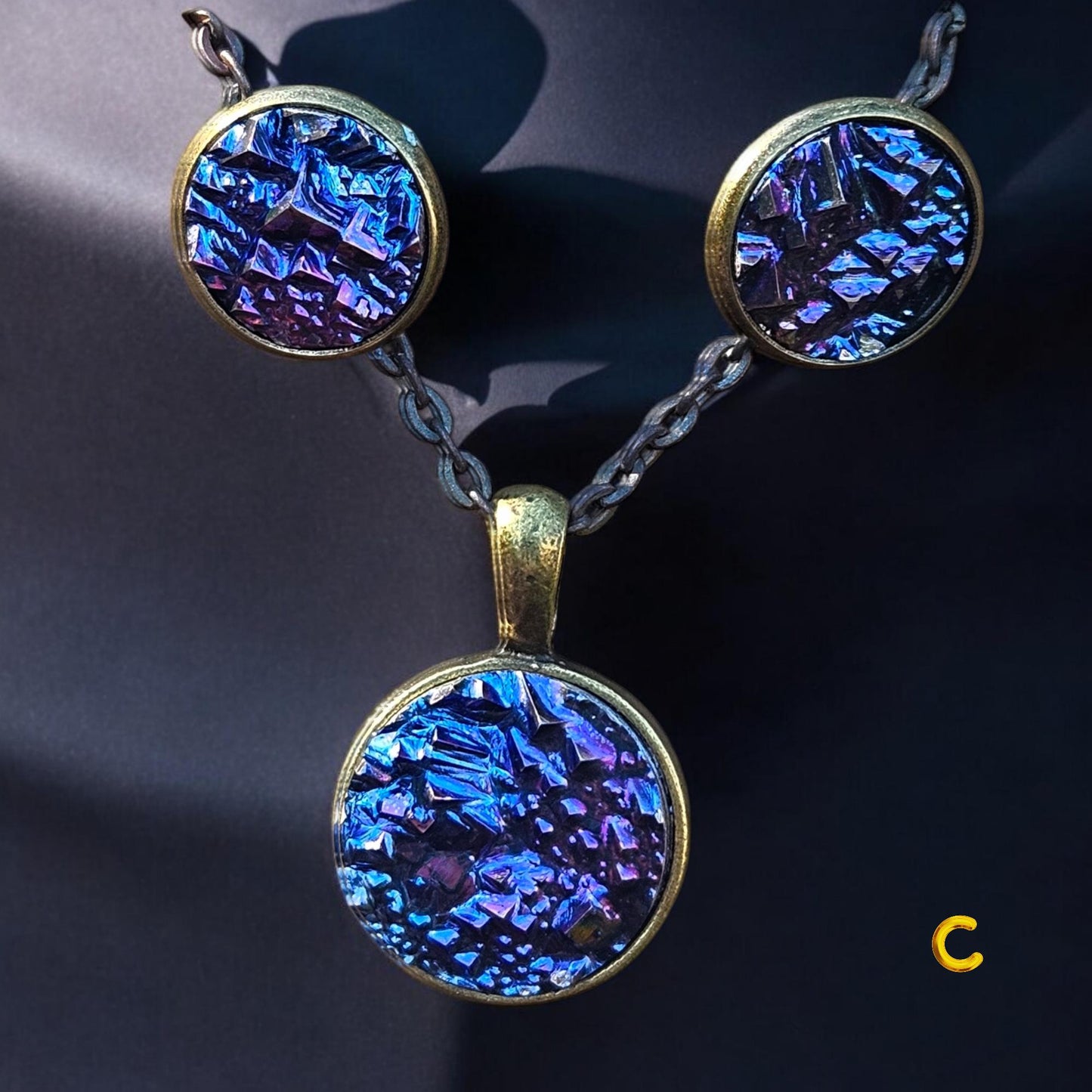 Bismuth Earrings and Necklace Sets