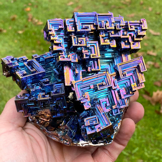 2.5 Pound / 40.5 Ounce Blue Bismuth Crystal - E17