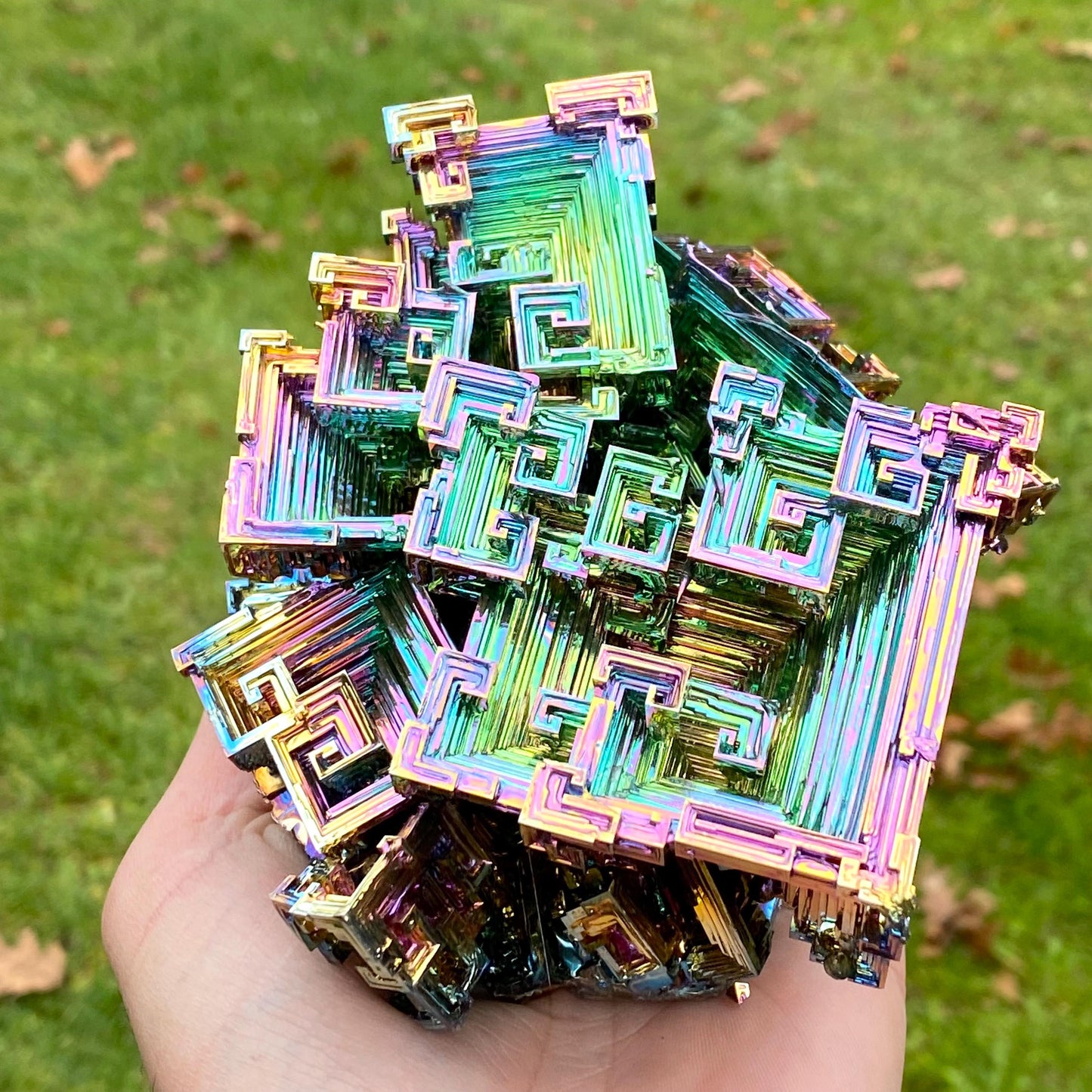 3 Pound / 48 Ounce Rainbow Bismuth Crystal - E18