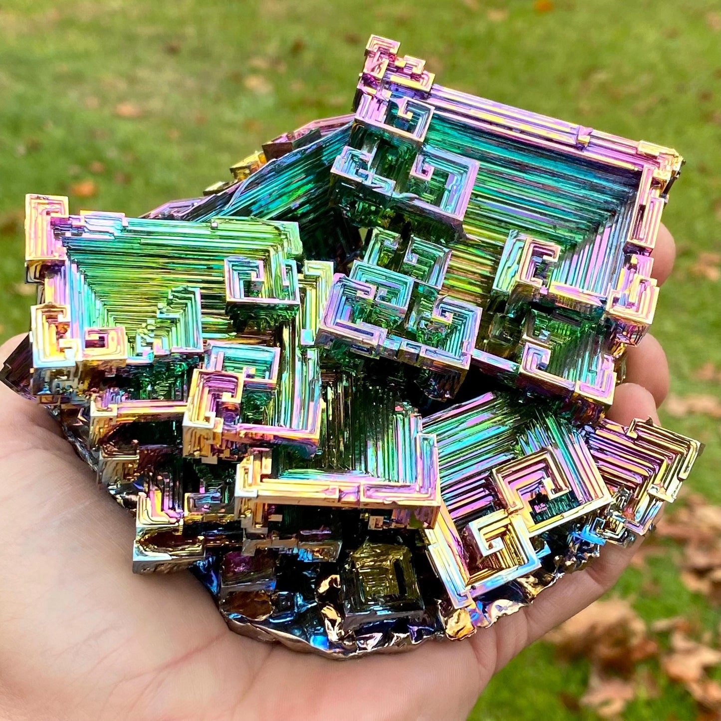 3 Pound / 48 Ounce Rainbow Bismuth Crystal - E18